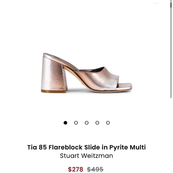 Stuart weitzman block heels size 8.5 rose gold - Picture 12 of 14